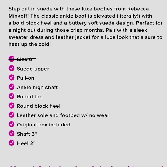 NIB Rebecca Minkoff Izette Booties in Black Oiled Suede Size 9 - Picture 13 of 15